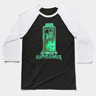 OPEN - Spooky Entrance | Green Halloween T - Shirt Baseball T-Shirt